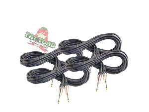 Guitar Cables (4 Pack) Instrument Cord by FAT TOAD | 20 AWG Patch Conductor for Electric or Acoustic Guitar, Bass, Amps, Keyboards & Pro-Audio DJ Recording Studio PA | 20FT 1/4 Inch Straight-End Wires