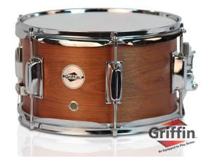 Popcorn Snare Drum by Griffin|Soprano Firecracker 10" x 6" Poplar Wood Shell with Hickory PVC|Concert Percussion Musical Instrument with Drummers Key and Deluxe Snare Strainer|Beginner & Professional Popcorn Snare Drum by Griffin|Soprano Firecracker 10" x 6" Poplar Wood Shell with Hickory PVC|Concert Percussion Musical Instrument with Drummers Key and Deluxe Snare Strainer|Beginner & Professional