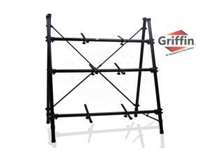3 Tier Piano Keyboard Stand by GRIFFIN | Triple A-Frame Standing Synthesizer Mixer Workstation Platform | Pro Audio Stage Music Recording Studio Rack Hardware Holder for Digital DJ Controller & Laptop 3 Tier Piano Keyboard Stand by GRIFFIN | Triple A-Frame Standing Synthesizer Mixer Workstation Platform | Pro Audio Stage Music Recording Studio Rack Hardware Holder for Digital DJ Controller & Laptop