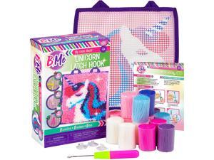 B Me Ultimate Unicorn Latch Hook Kit for Kids – Fun DIY Mini Rug Sewing Set for Girls with Colorful Yarn Bundles, Color-Coded Canvas, Latch Hook Tool & Easy-Hang Suction Cups – DIY Bedroom Décor Idea B Me Ultimate Unicorn Latch Hook Kit for Kids – Fun DIY Mini Rug Sewing Set for Girls with Colorful Yarn Bundles, Color-Coded Canvas, Latch Hook Tool & Easy-Hang Suction Cups – DIY Bedroom Décor Idea
