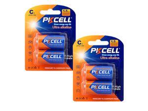 Pkcell 2Packs(4Pcs)C Size LR14 1.5V Batteries Super Alkaline Pkcell 2Packs(4Pcs)C Size LR14 1.5V Batteries Super Alkaline