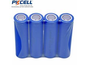4pcs PKCELL  ICR 18650 2600mah Flat Top Rechargeable Li-ion Battery For Torch Flashlight
