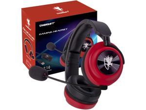 Digifast Orpheus Red Gaming Headset, Noise-Canceling Adjustable Microphone, Remote Vol/Mic Control, Plug & Play, 50 mm driver