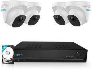 Reolink 8CH 5MP Outdoor Security Camera System, 4pcs Smart Person/Vehicle Detection 5MP Wired PoE IP Dome Cameras 8CH 4K 8MP NVR with 2TB HDD for 24/7 Recording, RLK8-520D4-A Reolink 8CH 5MP Outdoor Security Camera System, 4pcs Smart Person/Vehicle Detection 5MP Wired PoE IP Dome Cameras 8CH 4K 8MP NVR with 2TB HDD for 24/7 Recording, RLK8-520D4-A