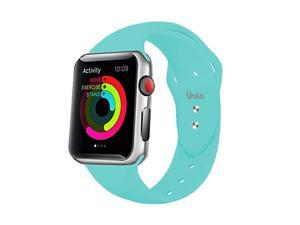 Uolo Watchband 4244mm  Silicone Replacement Strap for Apple Watch Series 5 4 3 2 1  Teal