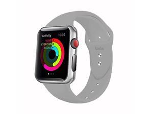 Uolo Watchband 3840mm  Silicone Replacement Strap for Apple Watch Series 5 4 3 2 1  Grey
