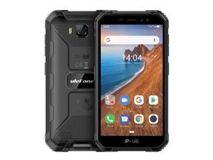 Ulefone Armor X6 Rugged Smartphone Unlocked, IP68 Waterproof Cell Phone, 5.0 inch, Android 9.0 2GB+16GB, 4000mAh Battery, Global 3G Dual SIM, LED Light, Face ID Compass+GPS Shockproof