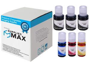 SuppliesMAX Compatible Replacement for EcoTank ET-2700/2750/3700/3750/4750/15000/ST-2000/3000/4000 Refill Ink Bottle Combo Pack (3-BK/1-C/M/Y) (NO. 502) (C13T03R1403B1CMY)