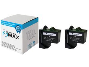 SuppliesMAX Replacement for Lexmark X1110/X1150/X1185/X1195/X75/Z13/Z23/Z25/Z35/Z600/Z615/Z645 Black Inkjet (2/PK-410 Page Yield) (NO.16) (10N0016_2PK)