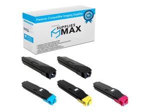 2-BK//1-C//M//Y SuppliesMAX Compatible Replacement for Kyocera Mita TASKalfa 306ci//307ci Toner Cartridge Combo Pack TK-51952B1CMY