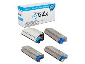 SuppliesMAX Compatible Replacement for Toshiba e-Studio 287//347//407//477CS Toner Cartridge Combo Pack BK//C//M//Y T-FC34UBCMY
