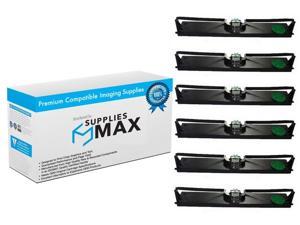 SuppliesMAX Compatible Replacement for Wincor Nixdorf ND-4915 Black Printer Ribbons (6/PK) (N-4915-BL)