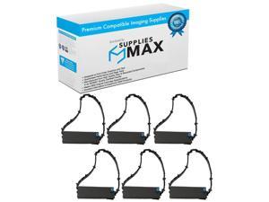 Equivalent to IBM InfoPrint 57P1743 6/PK SuppliesMAX Compatible Replacement for Nashua 6443702 Black Printer Ribbons 