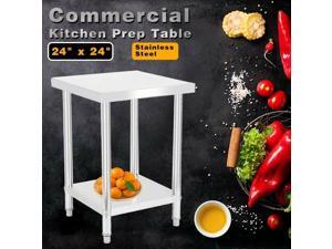 Stainless Steel 24" x 24" Commercial Kitchen Work Food Prep Table Stainless Steel 24" x 24" Commercial Kitchen Work Food Prep Table