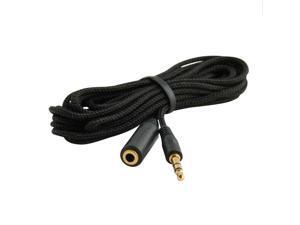 10ft 3.5mm 1/8" Stereo Audio Nylon Headphone Cable Extension Cord Male to Female 10ft 3.5mm 1/8" Stereo Audio Nylon Headphone Cable Extension Cord Male to Female