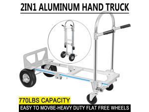 2in1 Aluminum Hand Truck Convertible Folding Dolly Platform Cart 770LBS Capacity 2in1 Aluminum Hand Truck Convertible Folding Dolly Platform Cart 770LBS Capacity