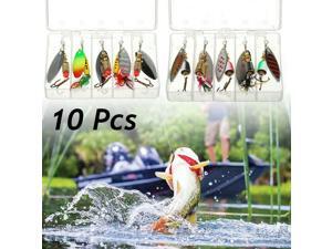 10pcs Fishing Lures Spinnerbaits Bass Trout Salmon Hard Metal Spinner baits Box 10pcs Fishing Lures Spinnerbaits Bass Trout Salmon Hard Metal Spinner baits Box