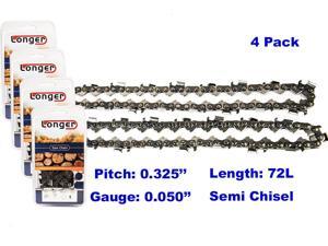 18 Inch 0.325'' Pitch 0.050'' Gauge Semi Chisel Chainsaw Chain 72 Links 4PCS 18 Inch 0.325'' Pitch 0.050'' Gauge Semi Chisel Chainsaw Chain 72 Links 4PCS