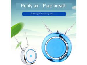 Wearable Necklace Air Purifier Portable Negative Ion Generator USB Blue Wearable Necklace Air Purifier Portable Negative Ion Generator USB Blue