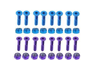 16Pcs Replacement Skateboard Truck Hardware Set Longboard Screws Bolts 16Pcs Replacement Skateboard Truck Hardware Set Longboard Screws Bolts