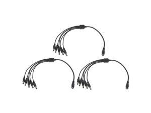 3 Pcs 5 Port Splitter Cable CCTV Security Camera Power Supply Adapter Cable 3 Pcs 5 Port Splitter Cable CCTV Security Camera Power Supply Adapter Cable