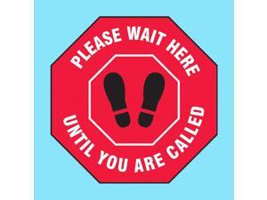 Vinyl Social Distancing Floor Signs Wait Here Sticker red Vinyl Social Distancing Floor Signs Wait Here Sticker red