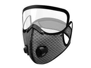 Men Women Face Protective Mask with Eyes Shield Goggle Anti Haze Dark Gray Men Women Face Protective Mask with Eyes Shield Goggle Anti Haze Dark Gray