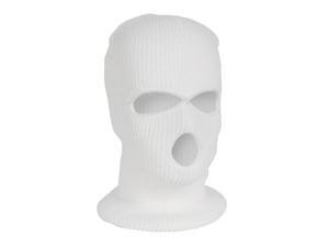 2/3-Hole Knitted Full Face Cover Ski Mask Winter Beanie Hat white 2/3-Hole Knitted Full Face Cover Ski Mask Winter Beanie Hat white