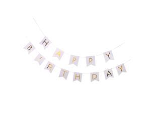 Happy Birthday Paper Bunting Banner Hanging Garland Birthday Party Decor #1 Happy Birthday Paper Bunting Banner Hanging Garland Birthday Party Decor #1