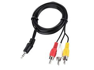 3.5mm to 3 RCA AV A/V Audio Video TV Cable Cord for Sony DSLR DV Camcorder 3.5mm to 3 RCA AV A/V Audio Video TV Cable Cord for Sony DSLR DV Camcorder