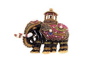 Retro Crystal Rhinestone Indian Elephant Collar Brooch Pin Xmas Wedding Gift Retro Crystal Rhinestone Indian Elephant Collar Brooch Pin Xmas Wedding Gift