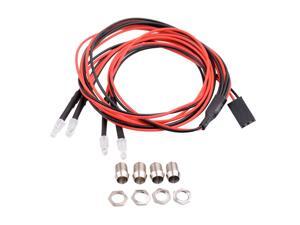 Headlights 3mm for 1/5 1/8 1/10 1/12 1/16 RC Car Truck 4 LED Light Kit Headlights 3mm for 1/5 1/8 1/10 1/12 1/16 RC Car Truck 4 LED Light Kit