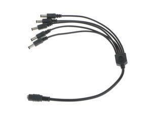 5 Port Splitter Cable CCTV Security Camera Power Supply Adapter Cable Black 5 Port Splitter Cable CCTV Security Camera Power Supply Adapter Cable Black