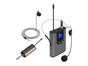Wireless Headset Microphone/Lavalier Lapel Mic with Bodypack Transmitter Wireless Headset Microphone/Lavalier Lapel Mic with Bodypack Transmitter