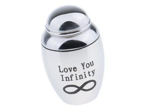 Stainless Steel Funeral Cremation Urn Container Jar Love You Infinity Stainless Steel Funeral Cremation Urn Container Jar Love You Infinity