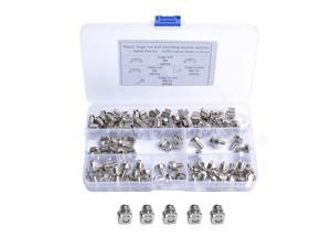 100 Pack Lot - M5x16 Rack Mount Cage Nuts & Screws w/ Washers - Square Clips