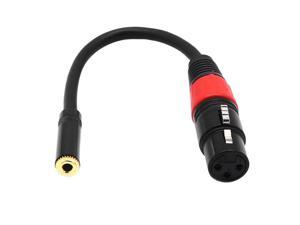 3.5mm Stereo Female to XLR Female Microphone Amplifier Adapter Cable 0.2m