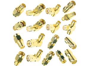 18 Pieces SMA Connector Male Female Plug Antenna Converter Adapter Coax Set 18 Pieces SMA Connector Male Female Plug Antenna Converter Adapter Coax Set