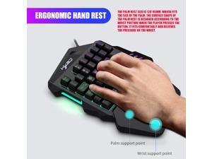 Gaming Keyboard 35 Keys 7 Color LED Backlit Wired Single Hand Game Keypad Gaming Keyboard 35 Keys 7 Color LED Backlit Wired Single Hand Game Keypad