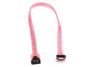 SATA III 6.0 Gbps Cable with Locking Latch and 1 x 90-Degree Plug Pink SATA III 6.0 Gbps Cable with Locking Latch and 1 x 90-Degree Plug Pink