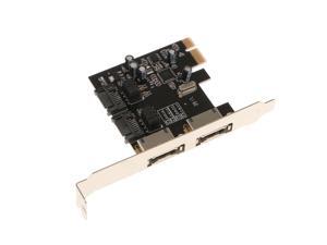 2 Port PCI Express SATA 6 Gbps eSATA Controller Expansion Card Super Speed
