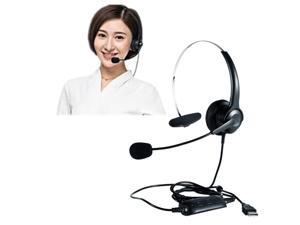 USB Monaural Headset Hands-Free Call Center Headphone Noise Cancelling Mic USB Monaural Headset Hands-Free Call Center Headphone Noise Cancelling Mic