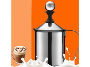 400ml Stainless Steel Milk Frother Double Mesh Milk Creamer Milk Foam 400ml Stainless Steel Milk Frother Double Mesh Milk Creamer Milk Foam