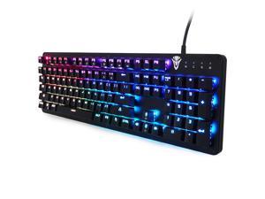 Gaming Keyboard Mechanical Keyboard 104 Key RGB LED Backlit for PC Gaming