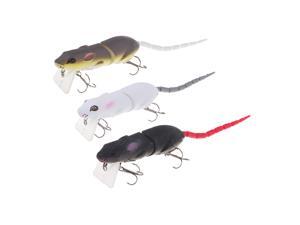 3pcs Topwater Mouse Fishing Lures Mice Bait Rat Fishing Lures Spinnerbaits