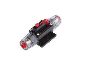 Homyl 2X Circuit Breaker 30A with Manual Reset Home Solar System Fuse Holder for Car 12V 24V DC Reset Fuse Inverter Replace Fuses