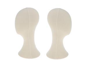 2x 21" Canvas Block Wigs Making Mannequin Head Hat Caps Mask Display Model S 2x 21" Canvas Block Wigs Making Mannequin Head Hat Caps Mask Display Model S