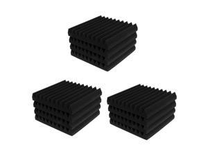 12pcs Studio Acoustic Foam Panels Nosie Dampening Foam Black 12pcs Studio Acoustic Foam Panels Nosie Dampening Foam Black