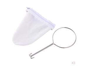 Stainless Steel Handle Ring Coffee Tea Cloth Strainer Filter Sock Bag Set Stainless Steel Handle Ring Coffee Tea Cloth Strainer Filter Sock Bag Set