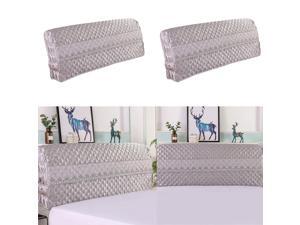 2 Pcs Luxury Silk-like Bedroom Bed Headboard Slipcover Protector Bed 200cm 2 Pcs Luxury Silk-like Bedroom Bed Headboard Slipcover Protector Bed 200cm